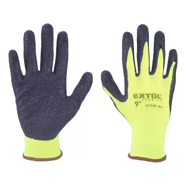 EXTOL PREMIUM kötött kesztyű nylon, varrat nélküli, méret9' latexbe mártott teny. és ujjhegy, gumírozott mandzsetta Vedd meg online