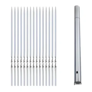 20 db Rozsdamentes acél BBQ nyárs, tárolócsővel UQ501934 Legnépszerűbb